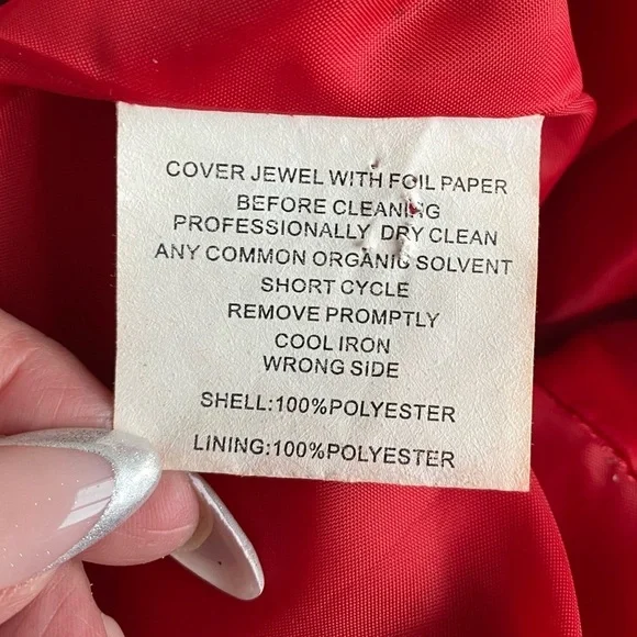 Jessica McClintock for Gunne Sax Red Bubble Dress String Crisscross Back - Picture 10 of 14